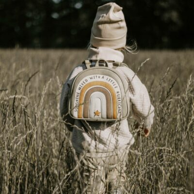 Großer Rucksack Regenbogen Boho