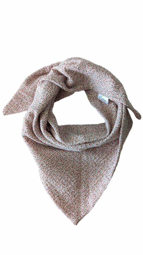 Musselintuch Blumen (XL), 95x65 cm – Bild 2