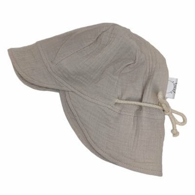 Musselin Sonnenhut beige 1-2 Jahre