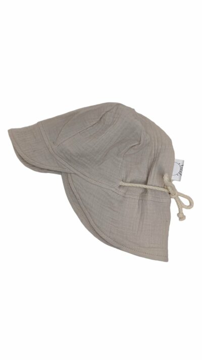 Musselin Sonnenhut beige 2-5 Jahre