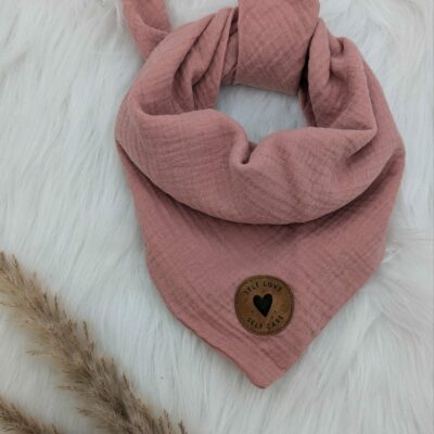 Musselintuch Altrosa "self Love" (M), 80x50 cm