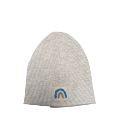 Ripp-Beanie 3-6 Monate (beige)