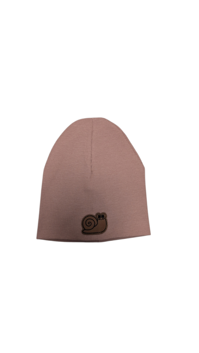 Ripp-Beanie 3-6 Monate (altrosa)