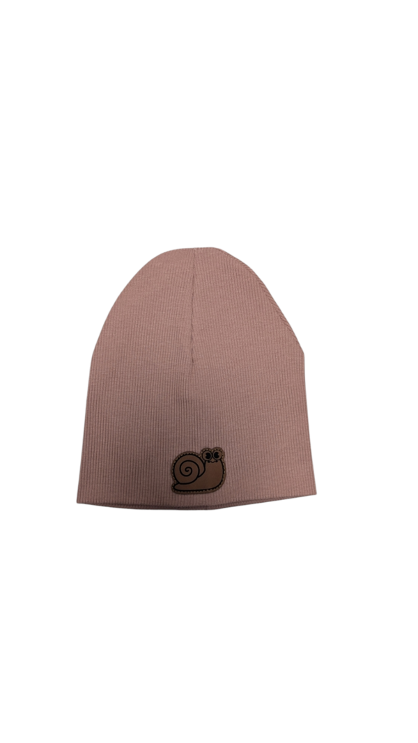 Ripp-Beanie 3-6 Monate (altrosa)