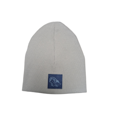 Ripp-Beanie 3-6 Monate (grau)