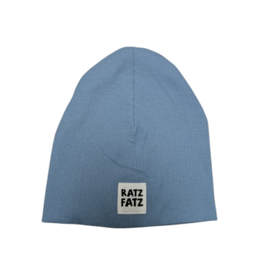 Ripp-Beanie 6-9 Monate (blau)