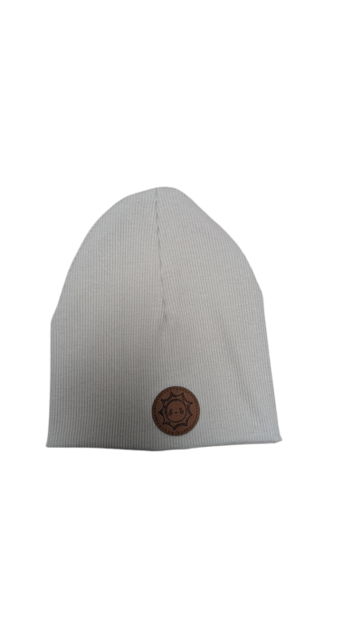 Ripp-Beanie 6-9 Monate (grau)