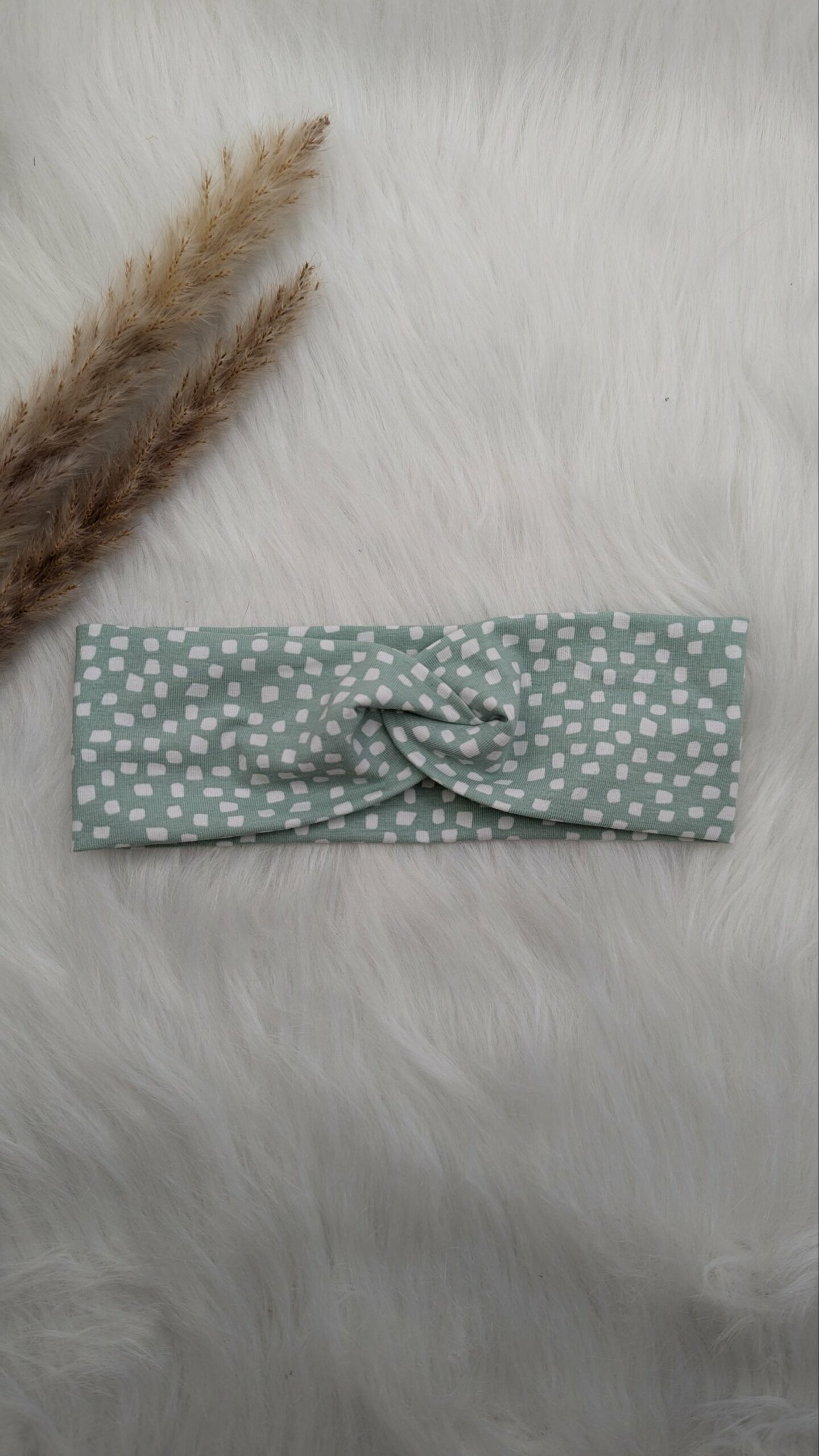 Stirnband Mint Dots (54 cm)