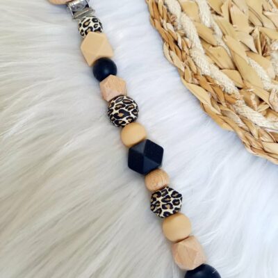 Schnullerkette Leo Schwarz