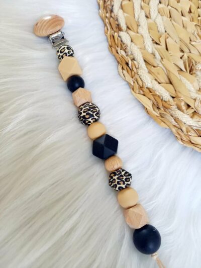 Schnullerkette Leo Schwarz