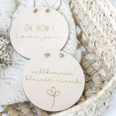 Schild - Willkommen kleiner Mensch - 10cm