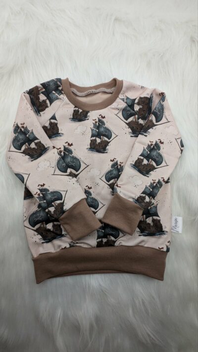 Pullover Piratenschiff/Beige Gr. 92