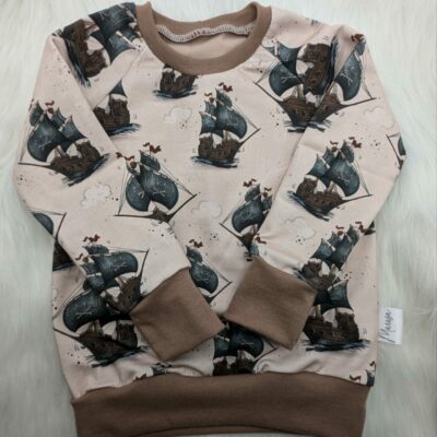 Pullover Piratenschiff/Beige Gr. 92