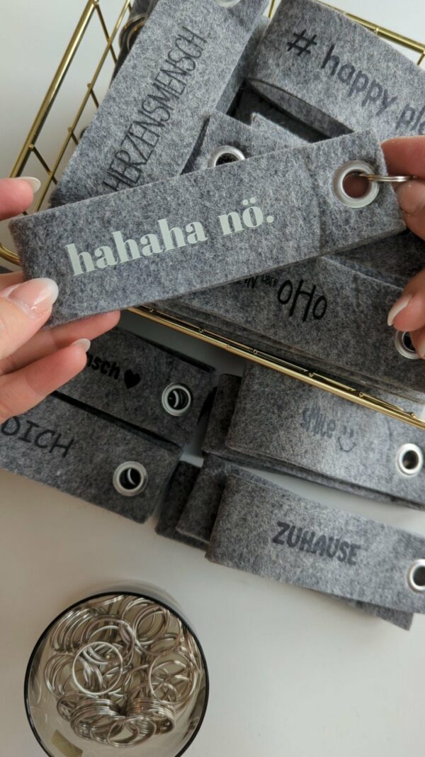 Schlüsselband "hahaha nö" mint – Bild 2