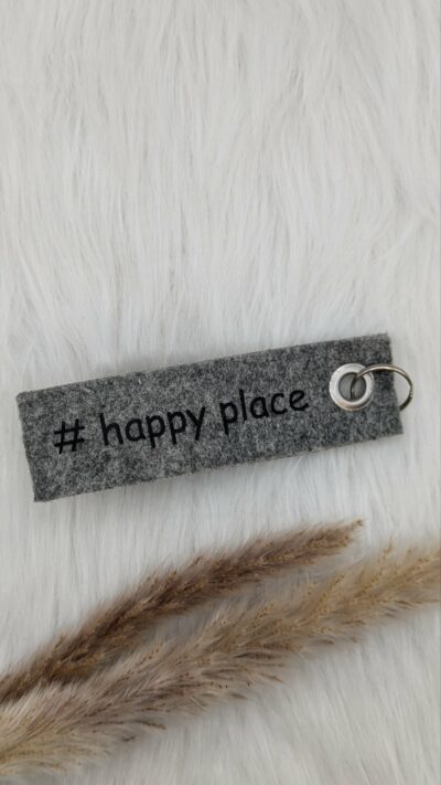 Schlüsselband "#happy place"