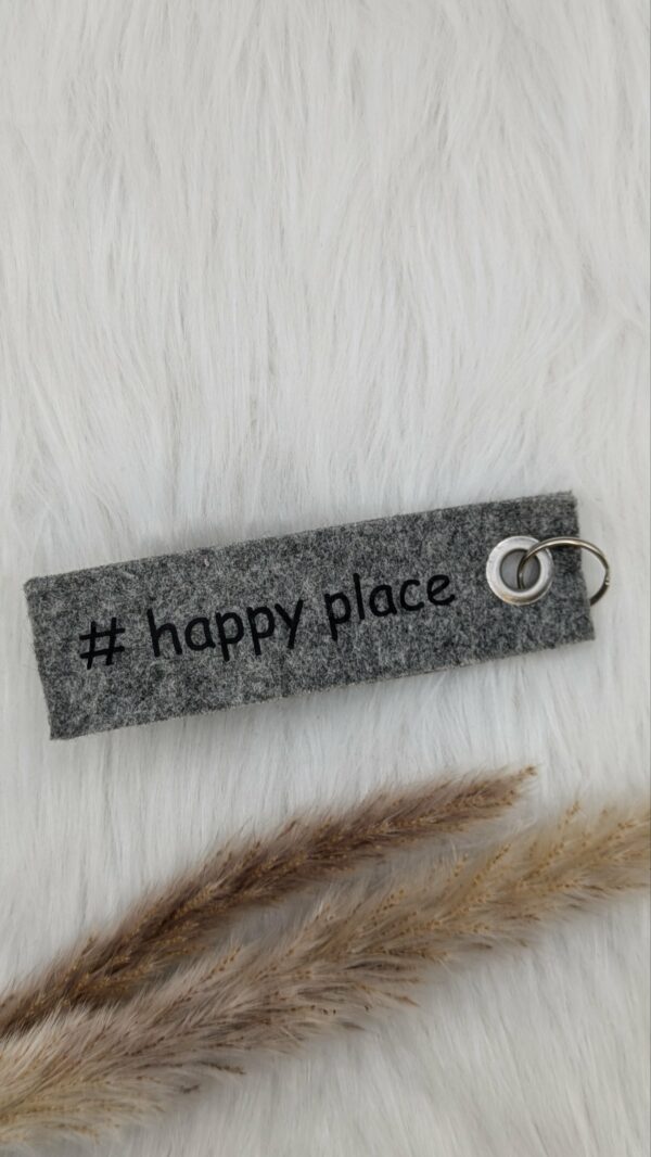 Schlüsselband "#happy place"