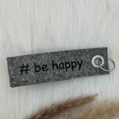 Schlüsselband "#be happy"