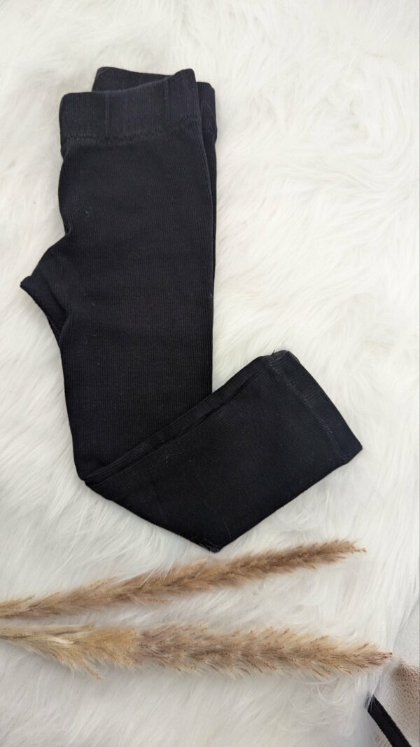 Leggings Feinripp schwarz Gr. 98 – Bild 3