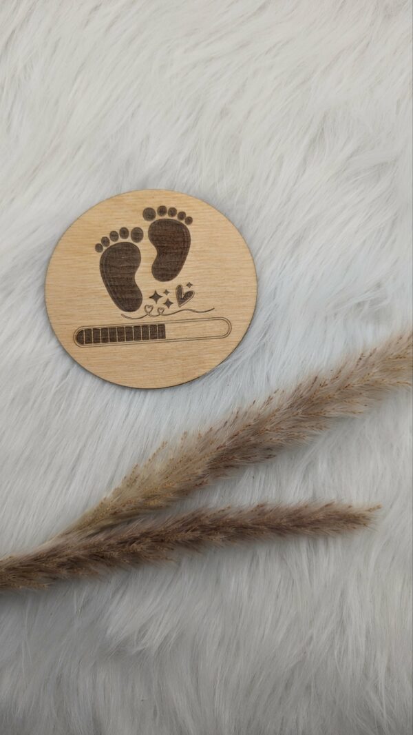 Schild - Füßchen - Baby loading - 12 cm