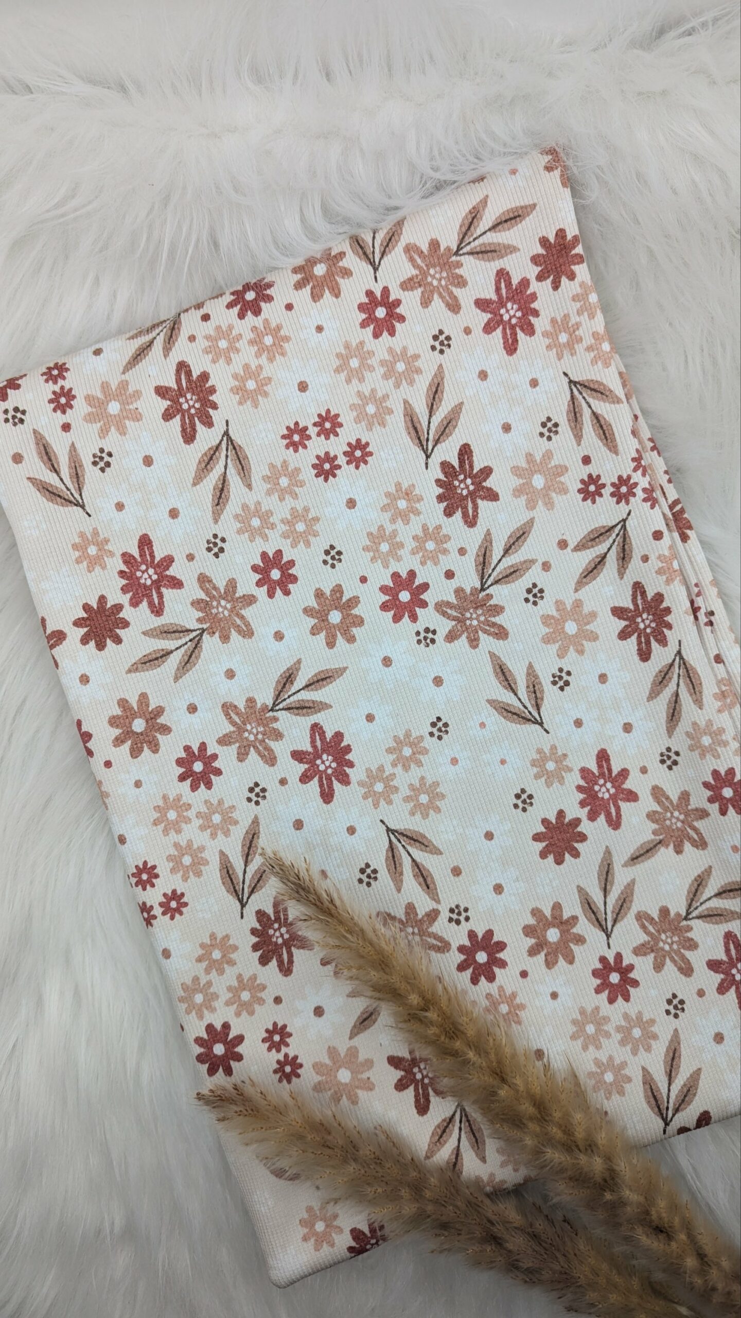 Bio Ripp Jersey Blumen - GOTS – Bild 3