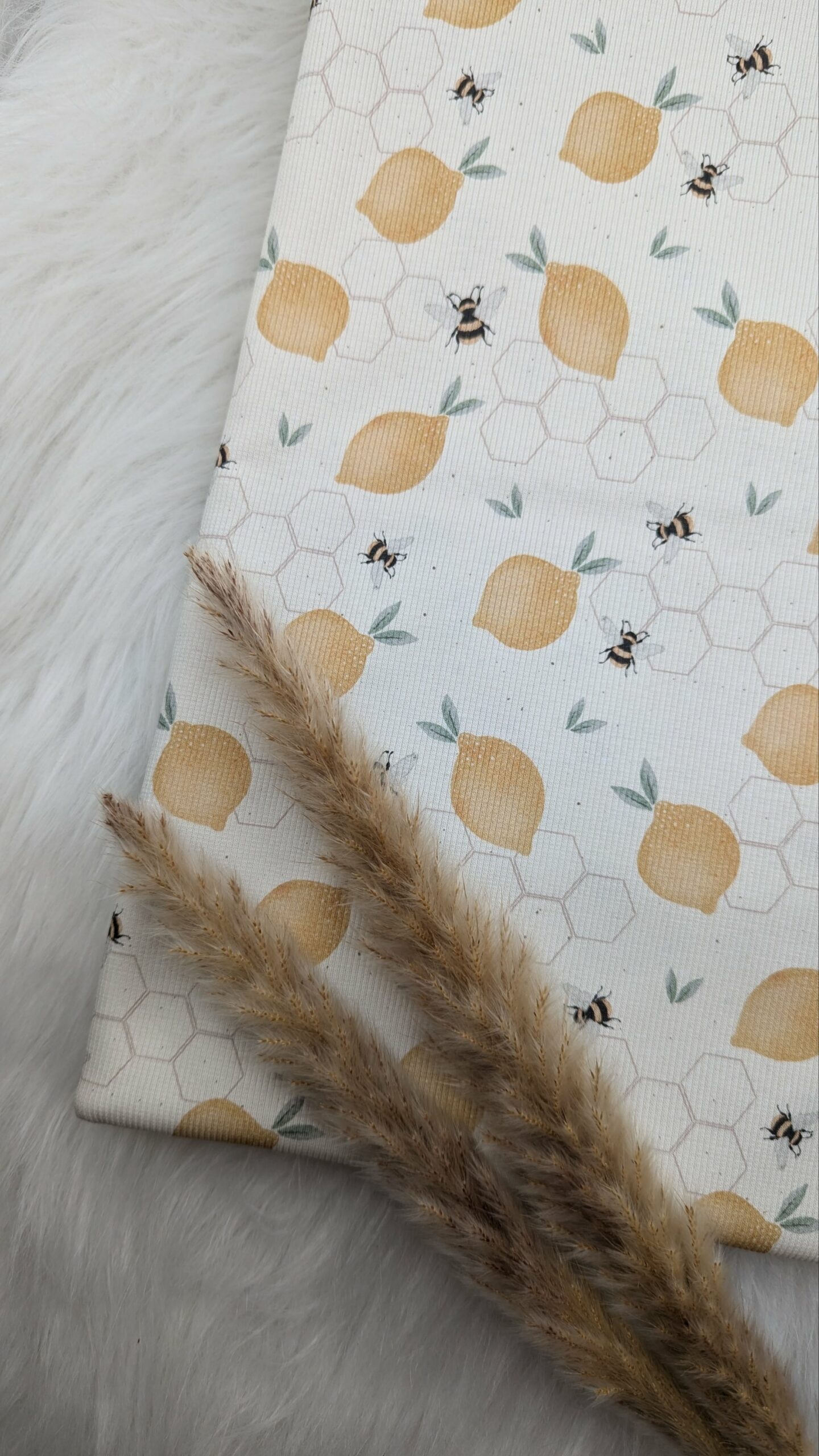 Bio Ripp Jersey Zitronen - GOTS – Bild 4