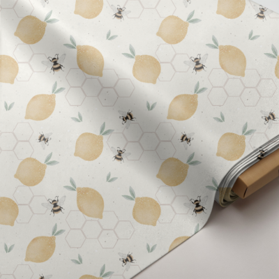 Bio Ripp Jersey Zitronen - GOTS