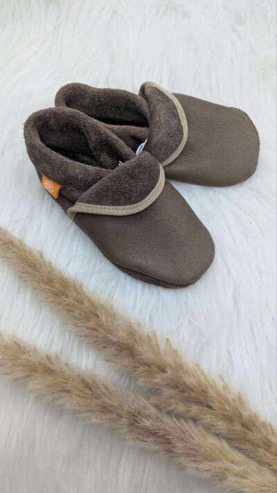 Kinder-Hausschuhe Klassik Beige Gr. 26/27