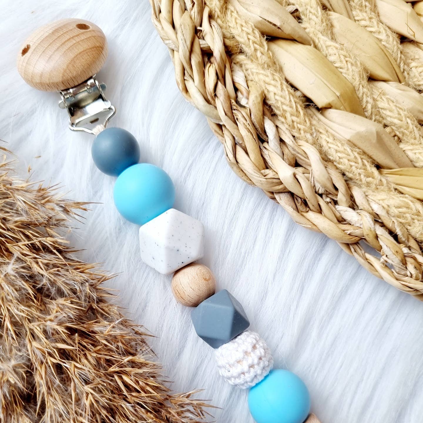 Schnullerkette Blau – Bild 2