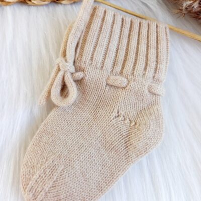 Merino-Babyschuhe Beige