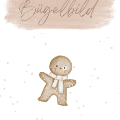 Bügelbild groß - Lebkuchen 12x15 cm