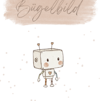 Bügelbild Roboter 10x15 cm