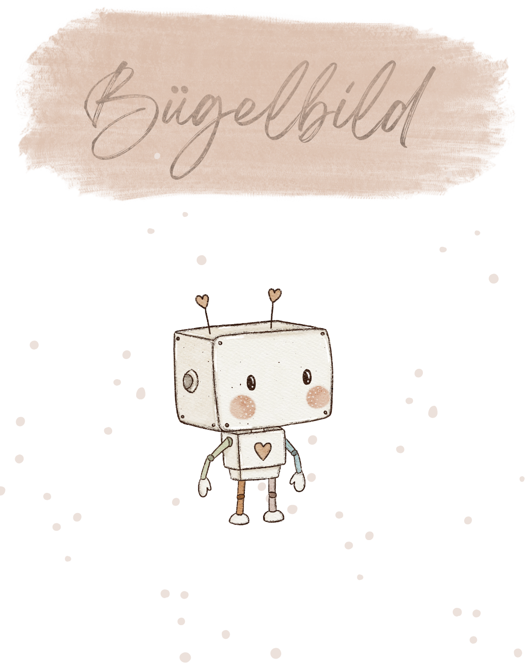 Bügelbild Roboter 10x15 cm