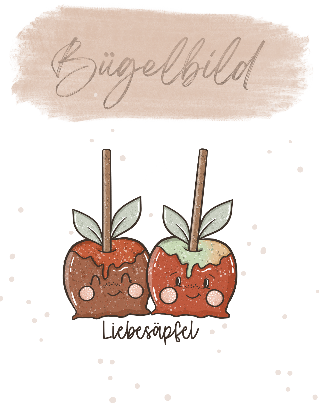 Bügelbild groß - Weihnachtsäpfel 11x13 cm