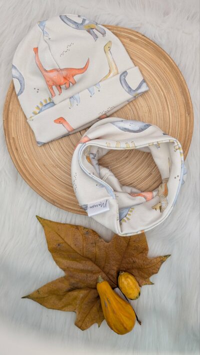 Dino Ripp-Beanie mit Loop KU 46 cm