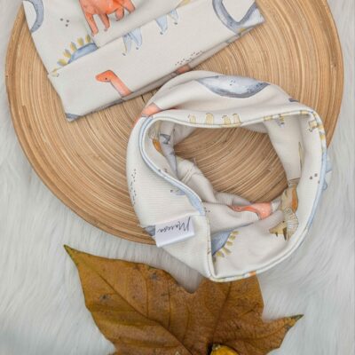 Dino Ripp-Beanie mit Loop KU 46 cm