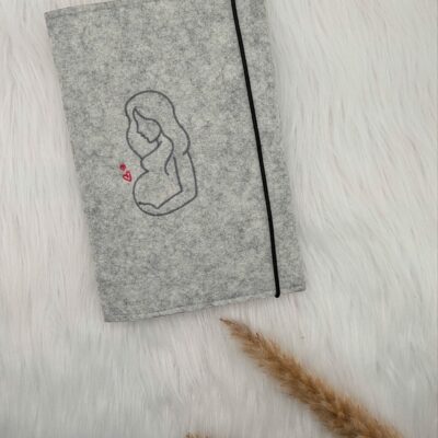 U-Heft Hülle Filz Silhouette Frau