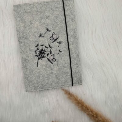 U-Heft Hülle Filz Pusteblume