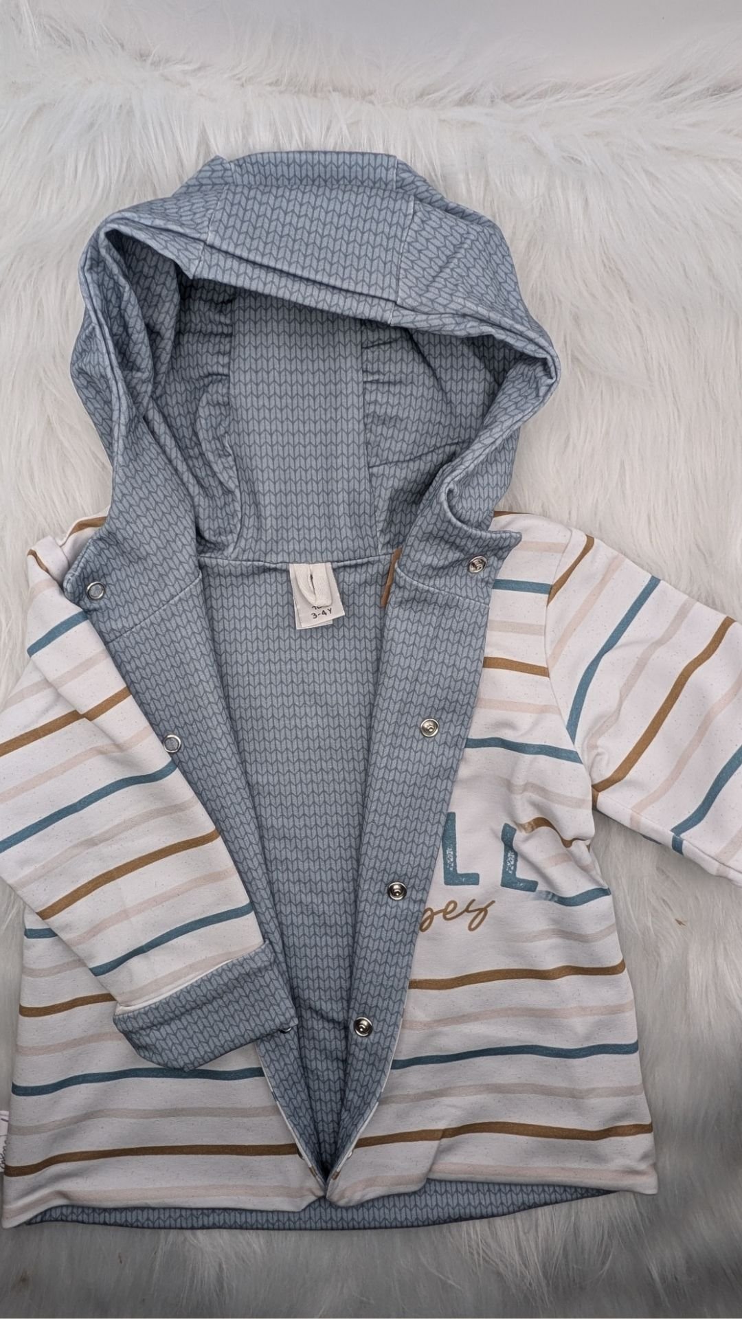 Wendejacke, mitwachsend Panda Gr. 104 – Bild 3