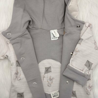 Wendejacke, mitwachsend Hase mit Drache Gr. 80