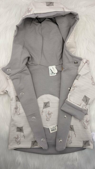 Wendejacke, mitwachsend Hase mit Drache Gr. 80