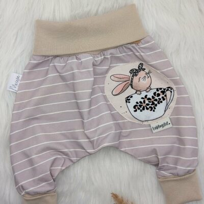 Mitwachshose Hase Leo mit Streifen Gr. 50/56
