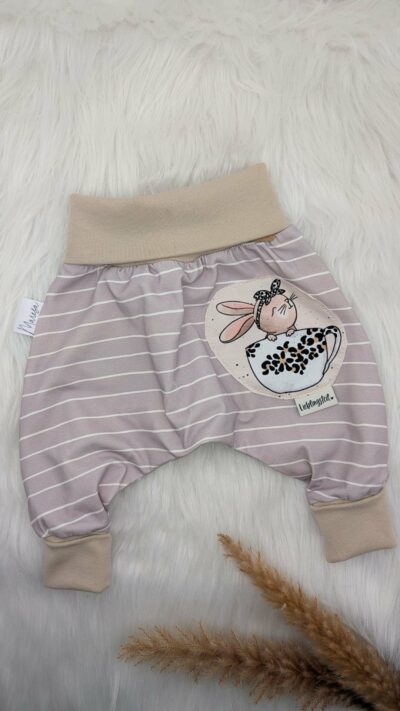 Mitwachshose Hase Leo mit Streifen Gr. 50/56
