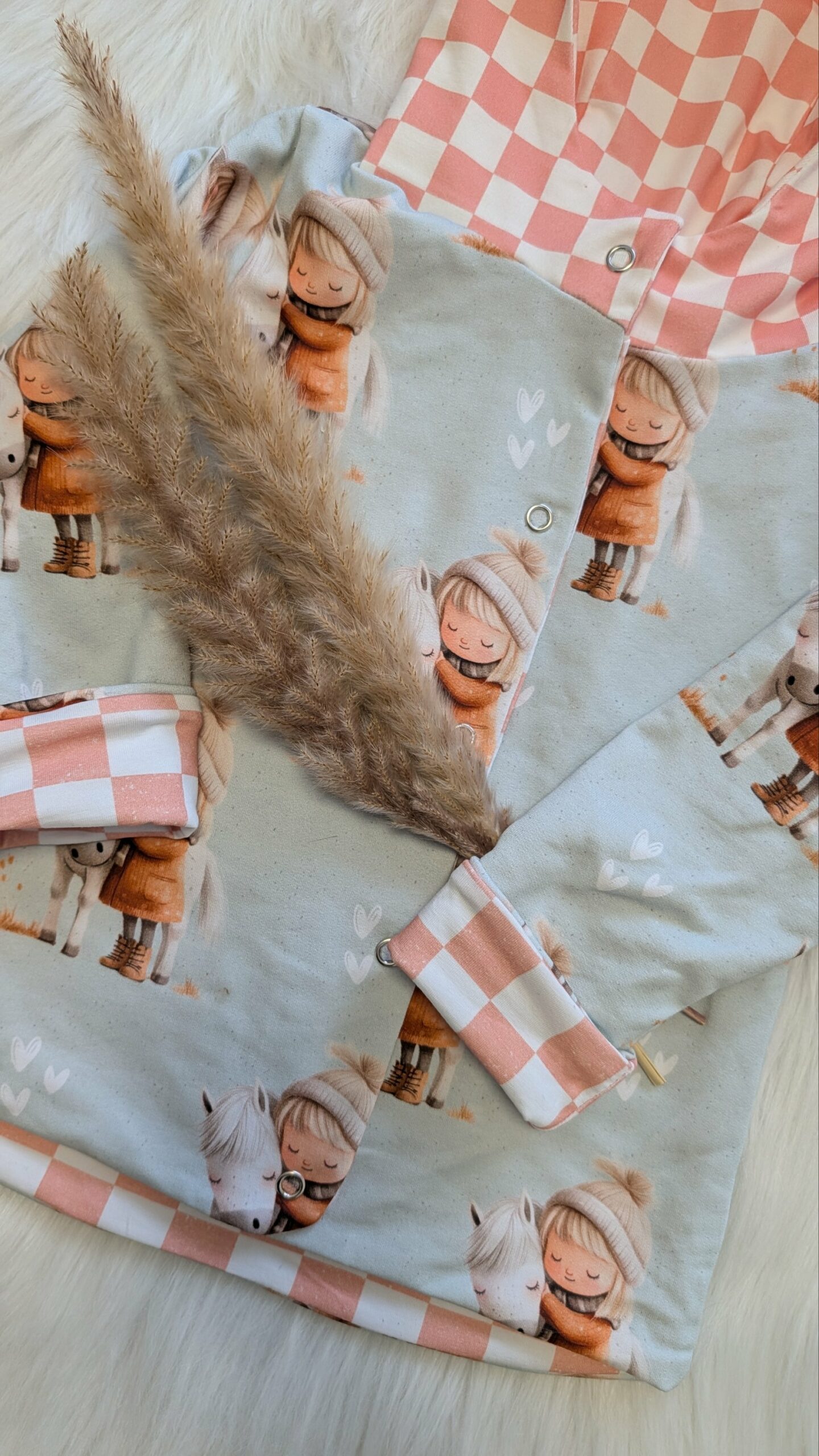 Wendejacke, mitwachsend Pferdemädchen Gr. 110 – Bild 4