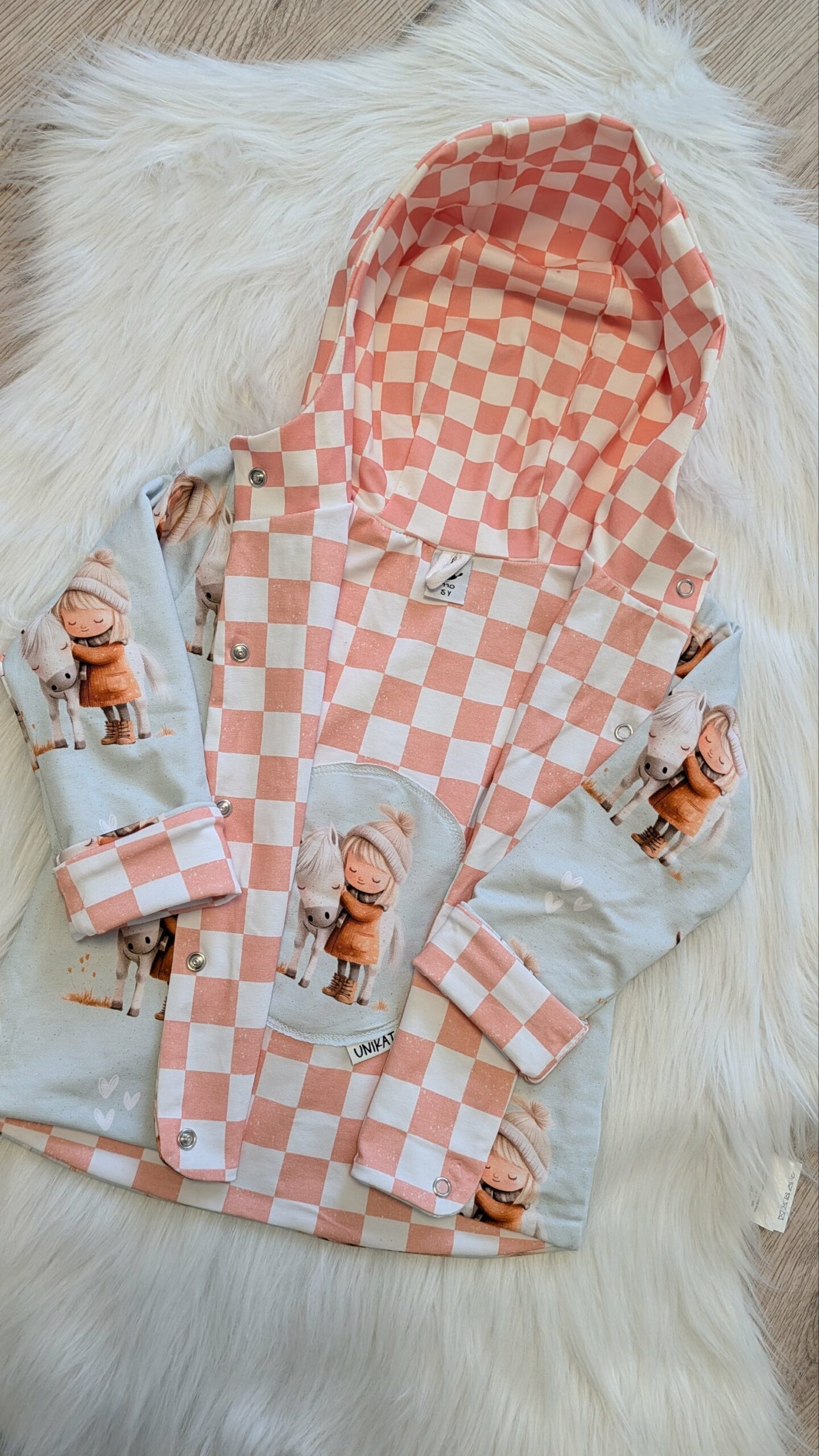 Wendejacke, mitwachsend Pferdemädchen Gr. 110 – Bild 2