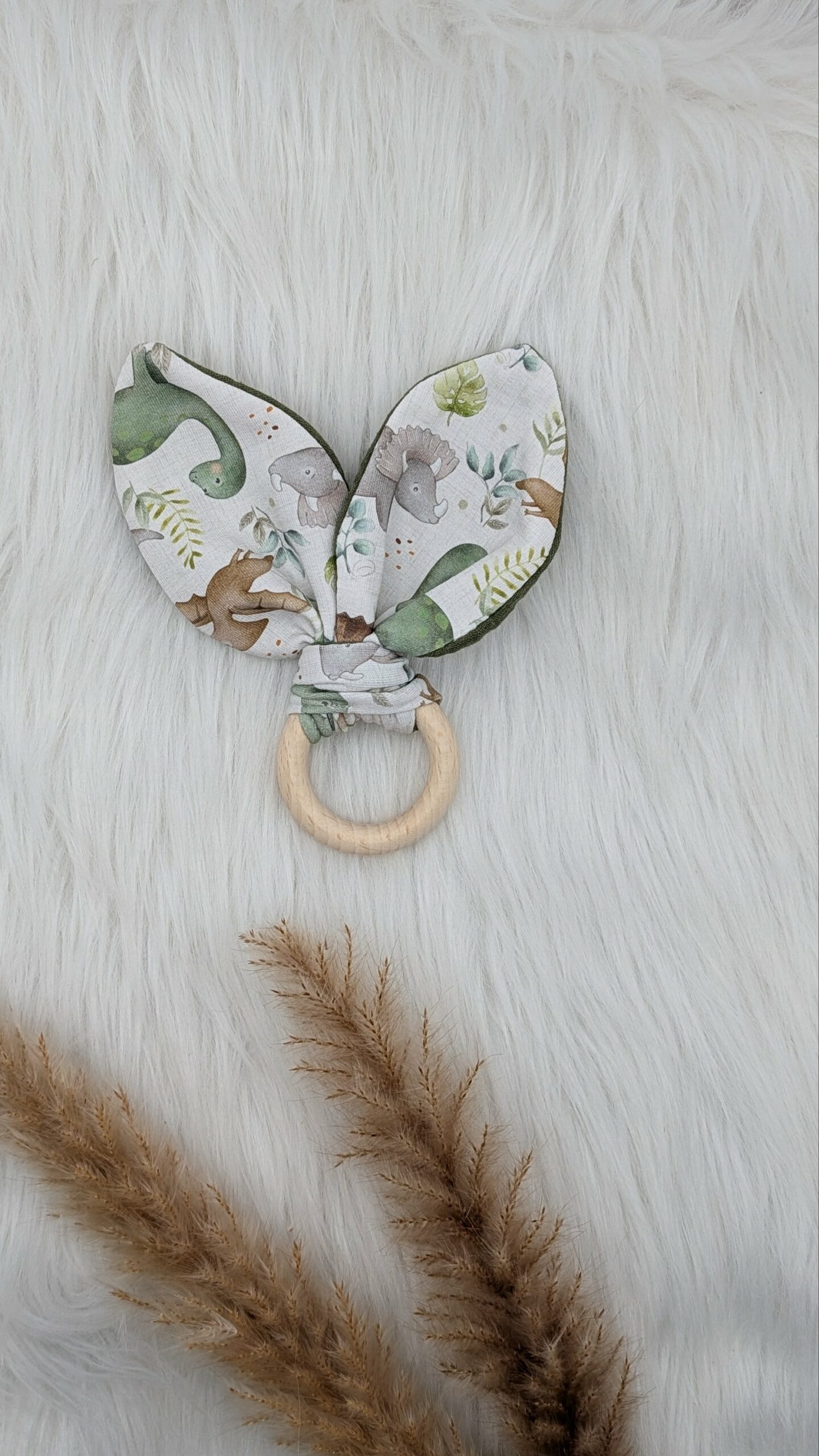 Greifling Ring FSC®-Holz Dino