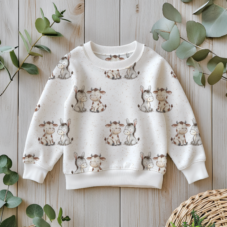 Bio Jersey Kuh/Esel - GOTS – Bild 2