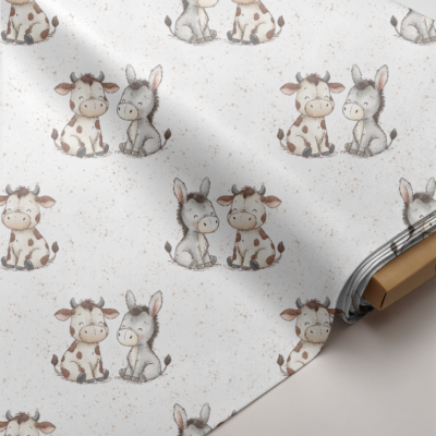 Bio French Terry Kuh/Esel - GOTS