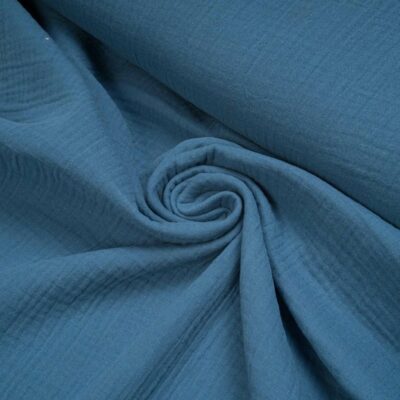 Bio Musselin - GOTS - petrol