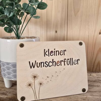 Holzkarte, Geldgeschenk - Wunscherfüller