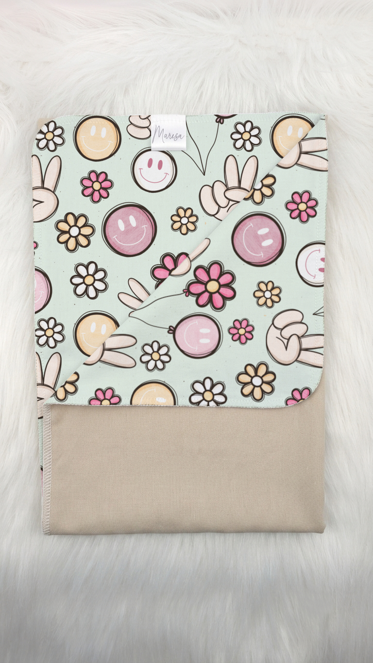 Bio Babydecke beige/Motivstoff wählbar - 70 x 100 cm – Bild 14